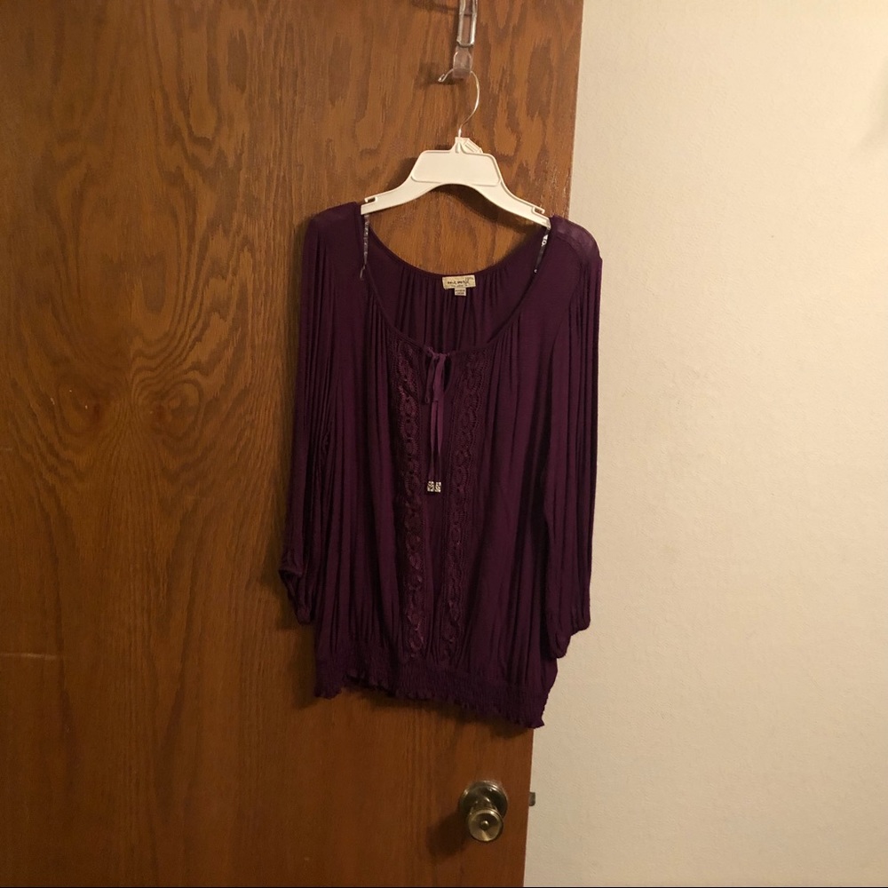 One World PXL purple dress shirt